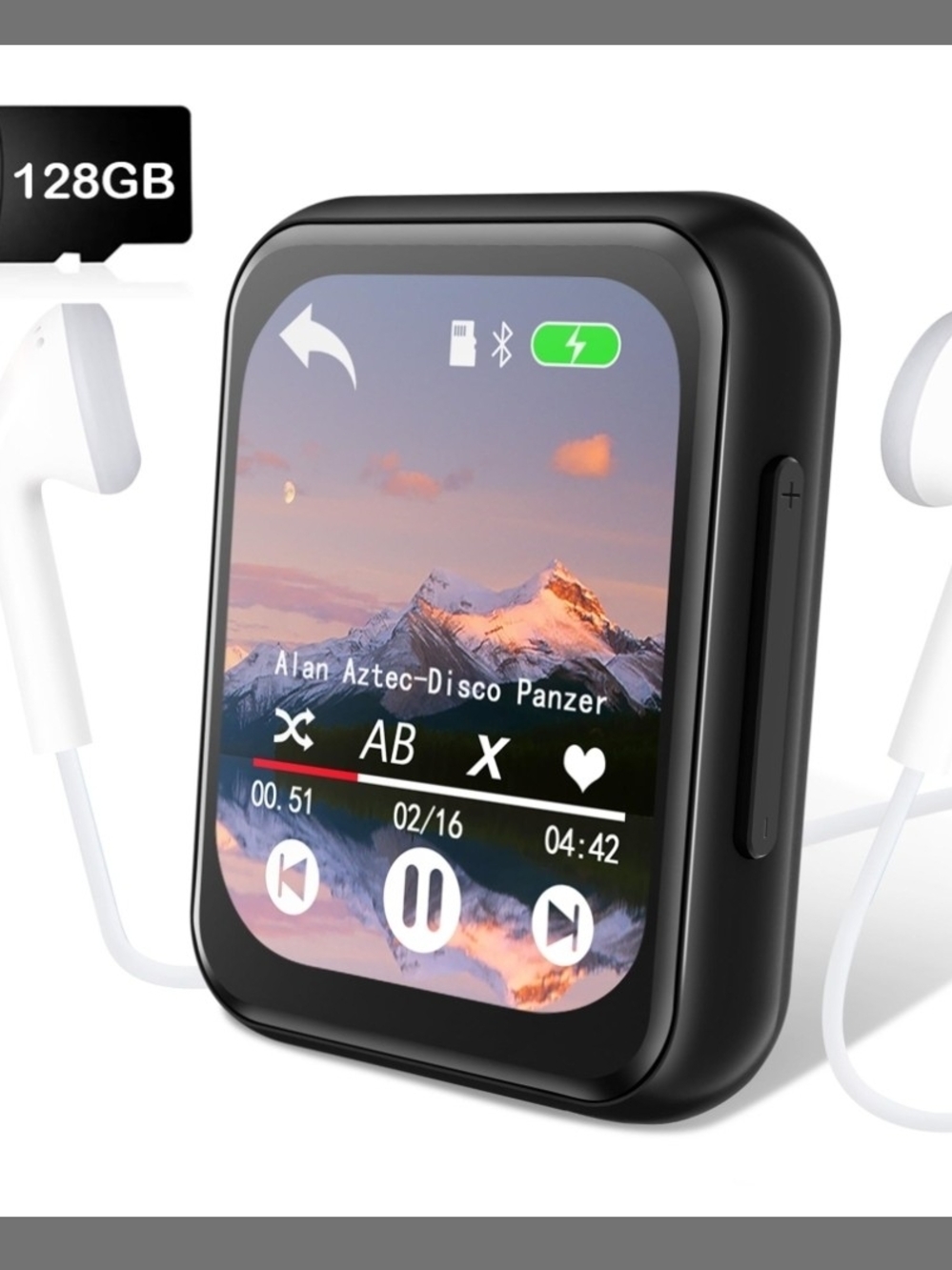 AiMoonsa 128GB MP3 Player with Bluetooth 5.3